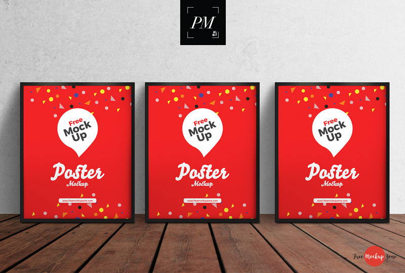 Free-3-PSD-Posters-on-Wooden-Floor-Mockup-300