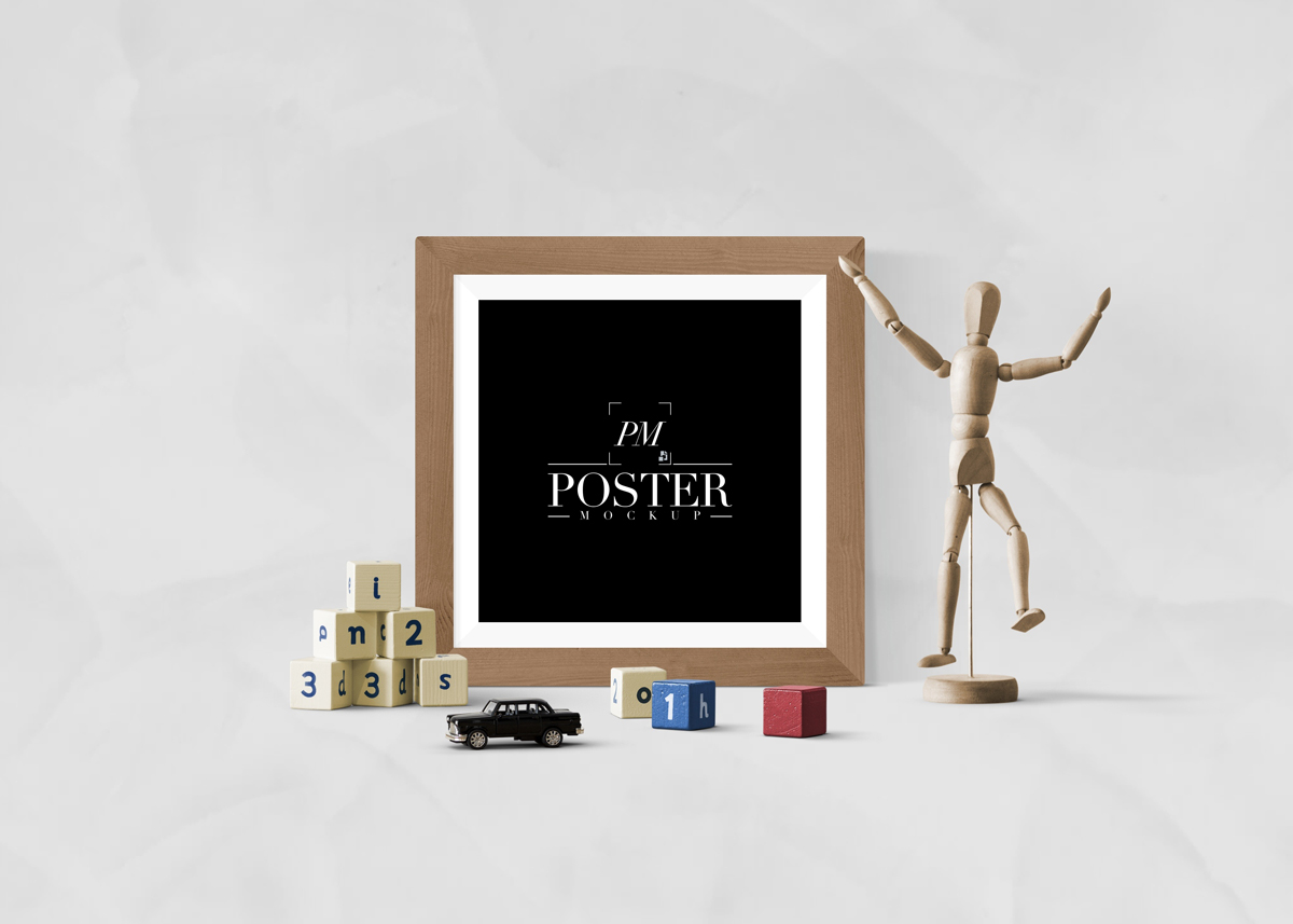 Free-Artistic-Interior-With-Creative-Antique-Square-Poster-Frame-Mockup-PSD