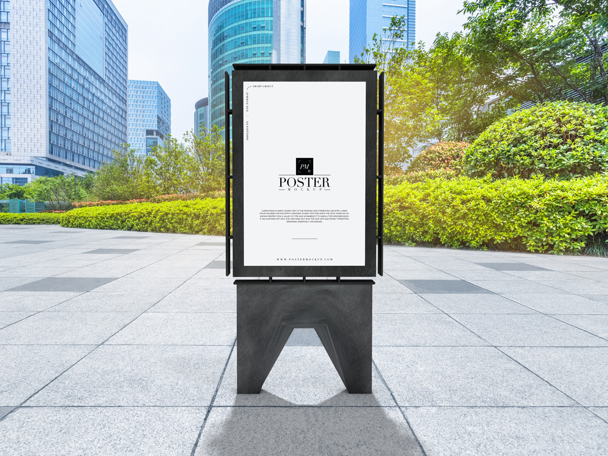 Free-Outdoor-Publicity-Poster-Mockup-PSD-For-Advertisement-2019