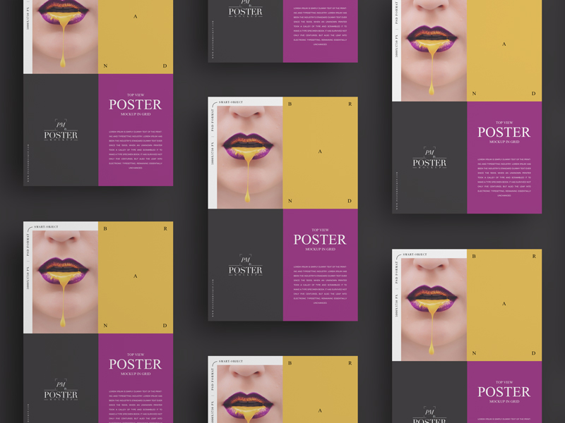 Brand-Top-View-Poster-Mockup-in-Grid