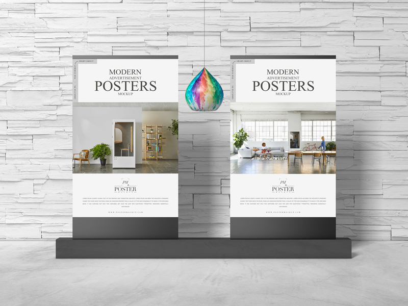 Free-Modern-Advertisement-Posters-Mockup