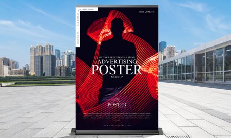 Free-Outdoor-Office-Display-Stand-Advertising-Poster-Mockup