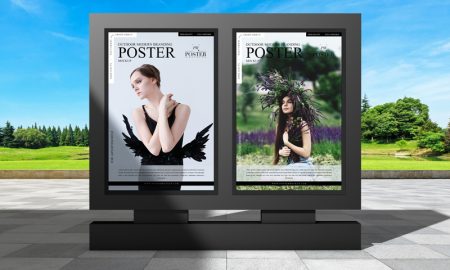 Free-Outdoor-Modern-Branding-Poster-Mockup-For-Advertisement