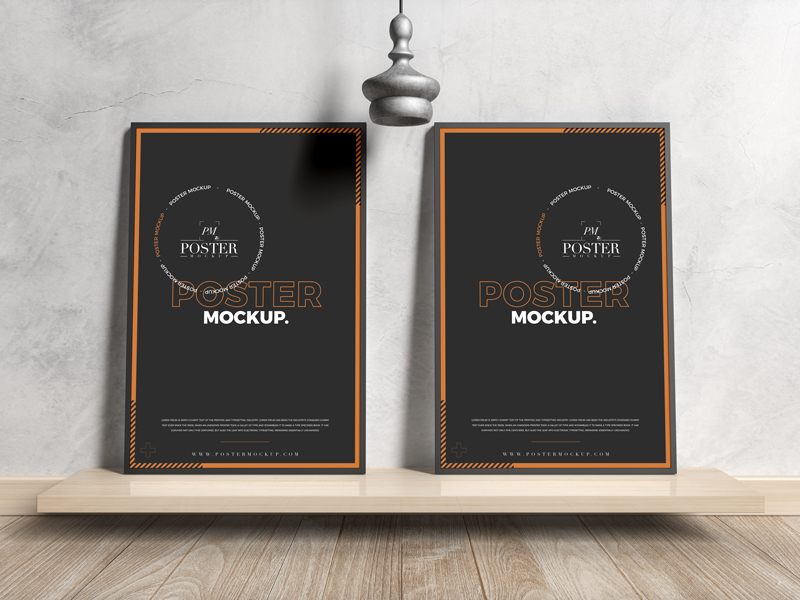 Free-Modern-Interior-Framed-Posters-Mockup-2