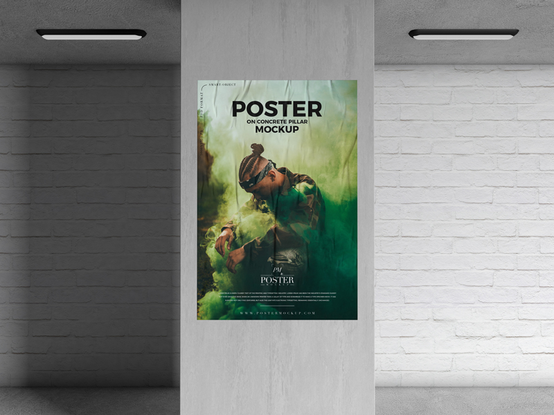 Poster-on-Concrete-Pillar-Mockup