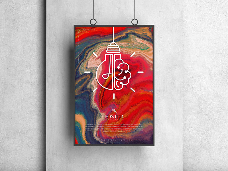 Free-Hanging-Frame-Poster-Mockup