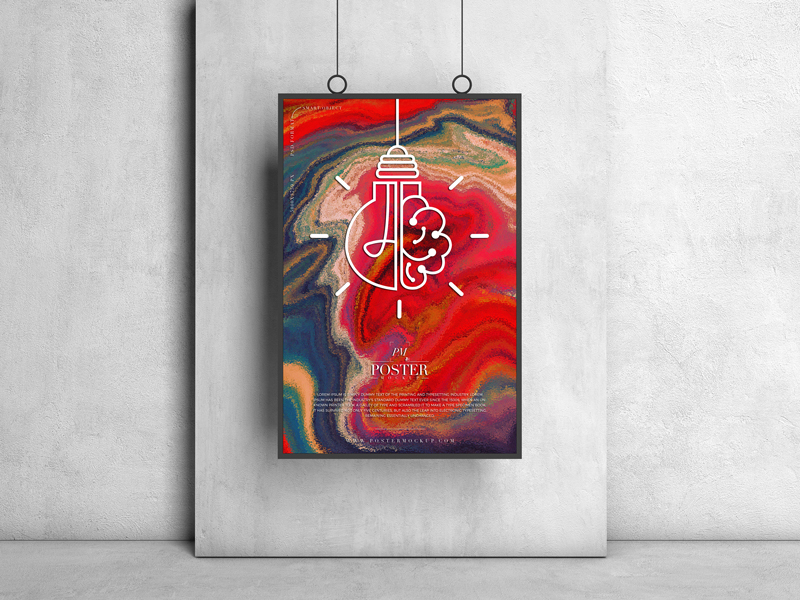 Hanging-Frame-Poster-Mockup