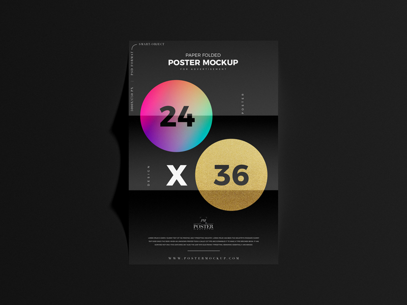 Free-Paper-Folded-24x36-Poster-Mockup-PSD