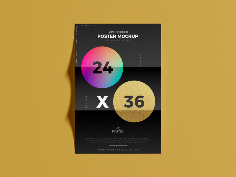 Paper Poster Mockup (PSD)