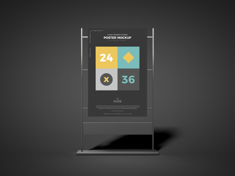 24x36-Framed-Stand-Poster-Mockup-Free