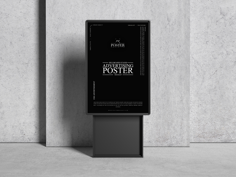 Billboard-Stand-Advertising-Poster-Mockup-Free