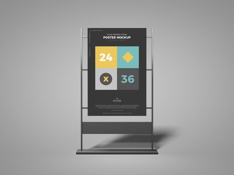 Free-24x36-Framed-Stand-Poster-Mockup