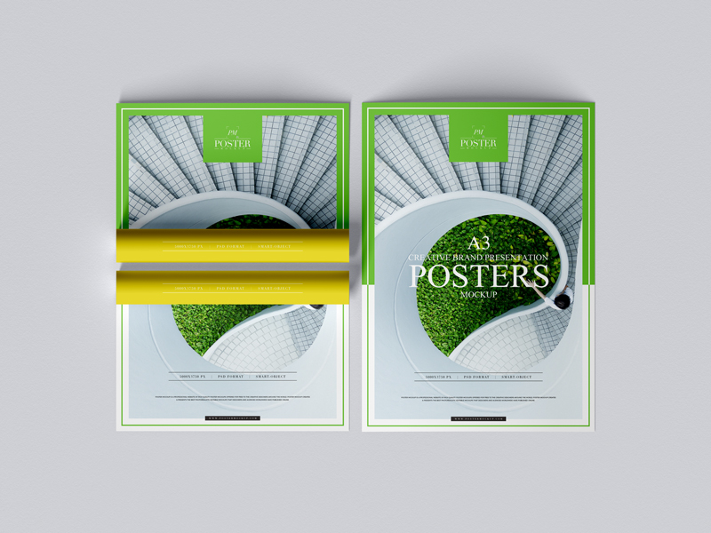 Free-A3-Creative-Brand-Presentation-Poster-Mockup