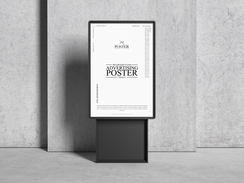 Free-Billboard-Stand-Advertising-Poster-Mockup