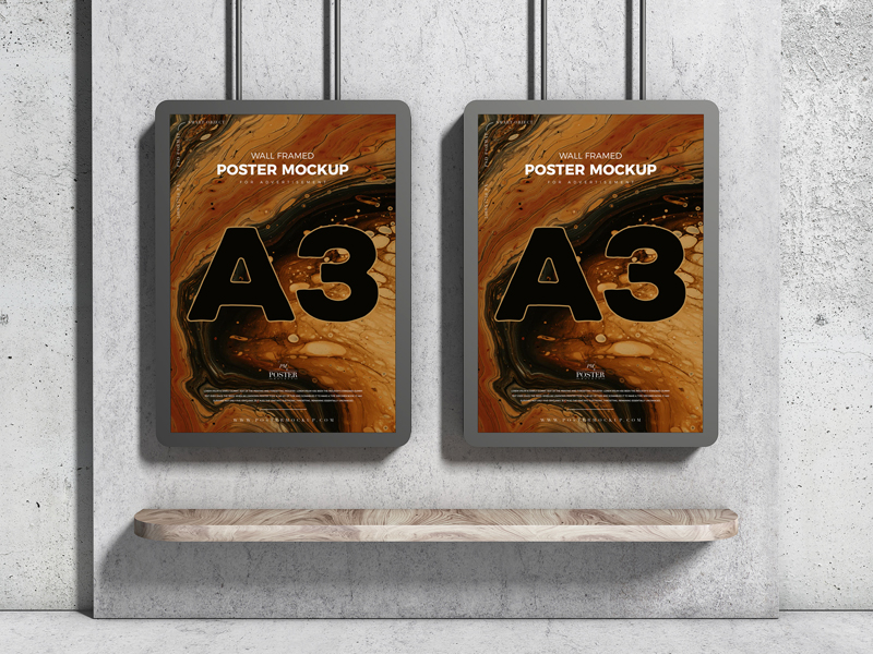 A3-Advertising-Wall-Framed-Poster-Mockup-1