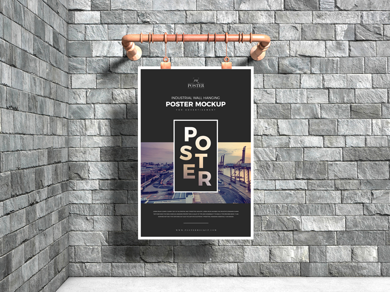 Industrial-Advertising-Wall-Hanging-Poster-Mockup