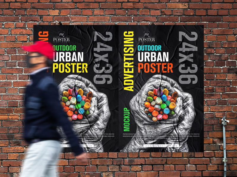 Free-Outdoor-Advertising-24x36-Urban-Poster-Mockup