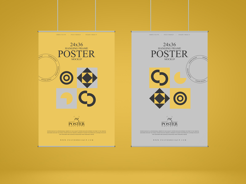 Hanging-Frame-24x36-Poster-Mockup-Free