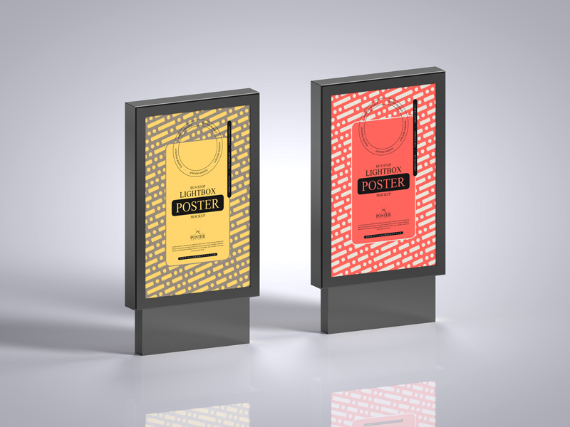 Lightbox-Bus-Stop-Poster-Mockup