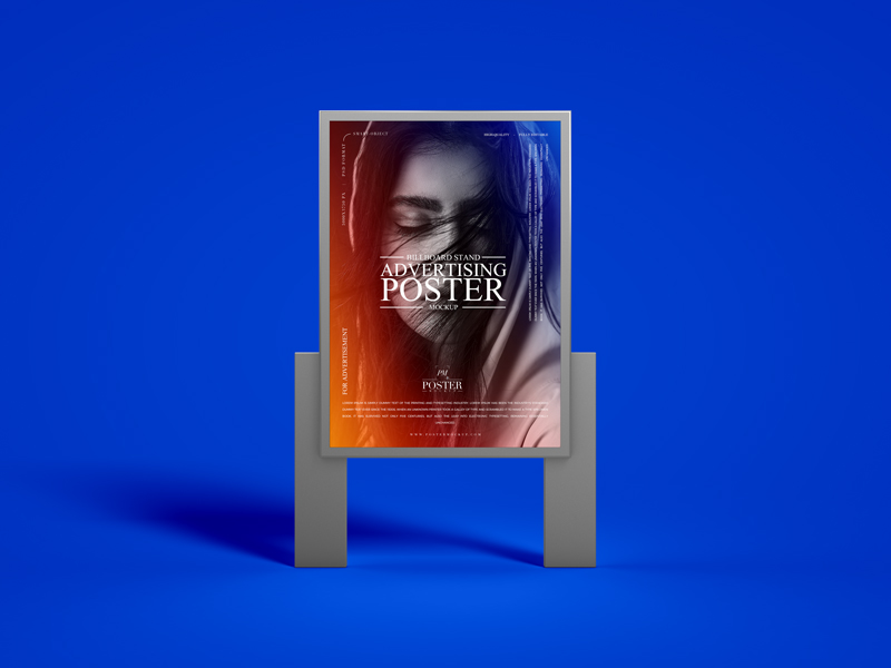 Advertising-Billboard-Stand-Poster-Mockup-Free