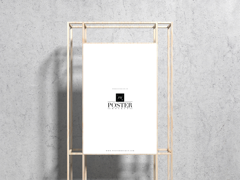 Wooden-Stand-24x36-Poster-Mockup-Free