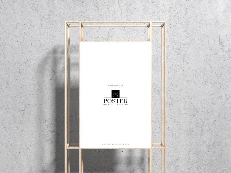 Posters in metal frame mockup - Instant Download