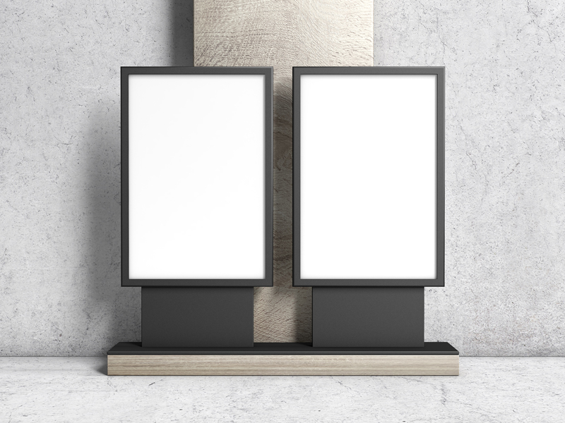 Two-Advertising-Stands-24x36-Poster-Mockup-Free