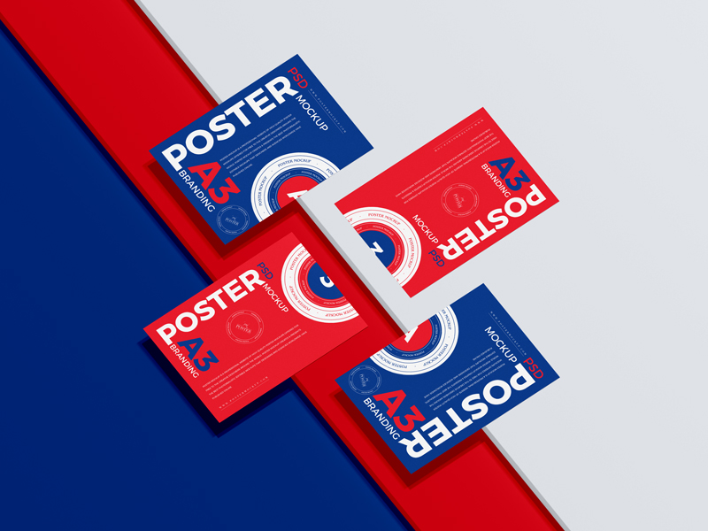 Free-PSD-A3-Premium-Branding-Poster-Mockup