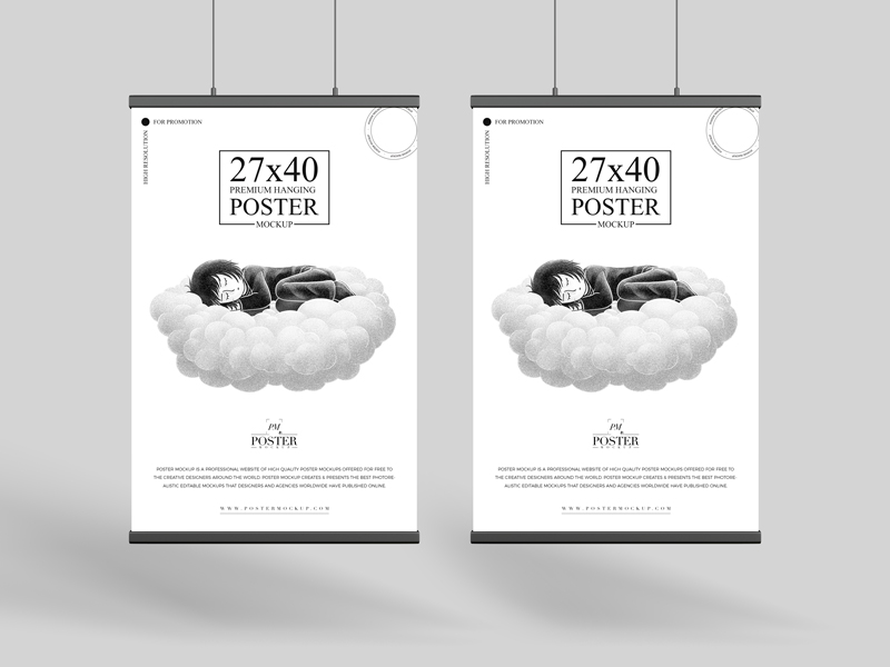 Premium-27x40-Hanging-Poster-Mockup-Free