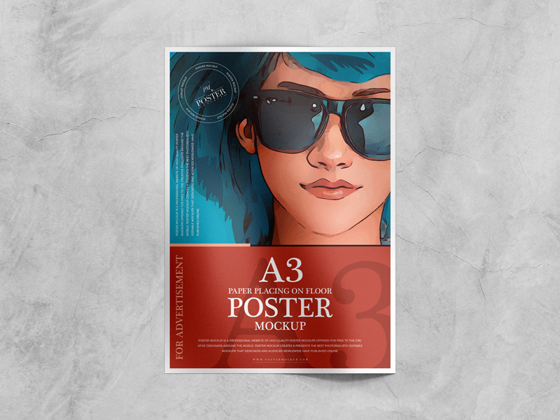 A3-Paper-Placing-on-Floor-Poster-Mockup-Free