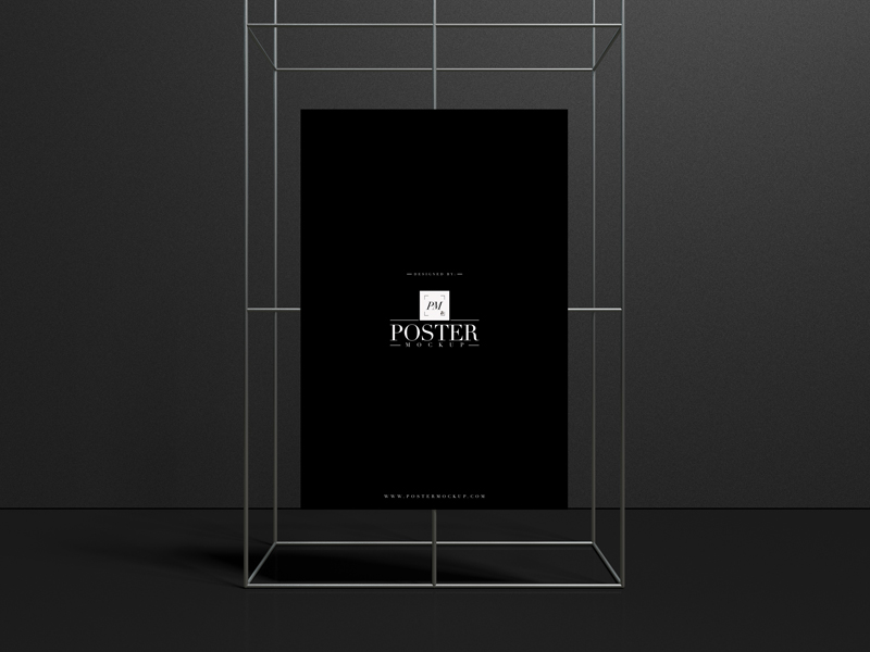 Free-Metal-Framed-Advertising-Poster-Mockup