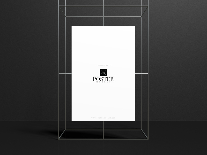 Metal-Framed-Advertising-Poster-Mockup-Free