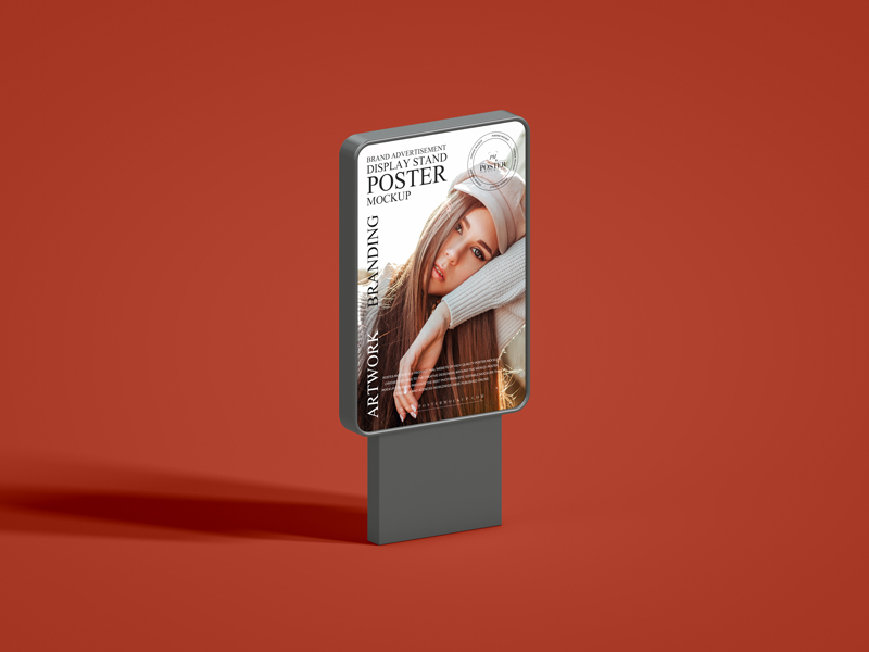 Free-Brand-Advertisement-Display-Stand-Poster-Mockup