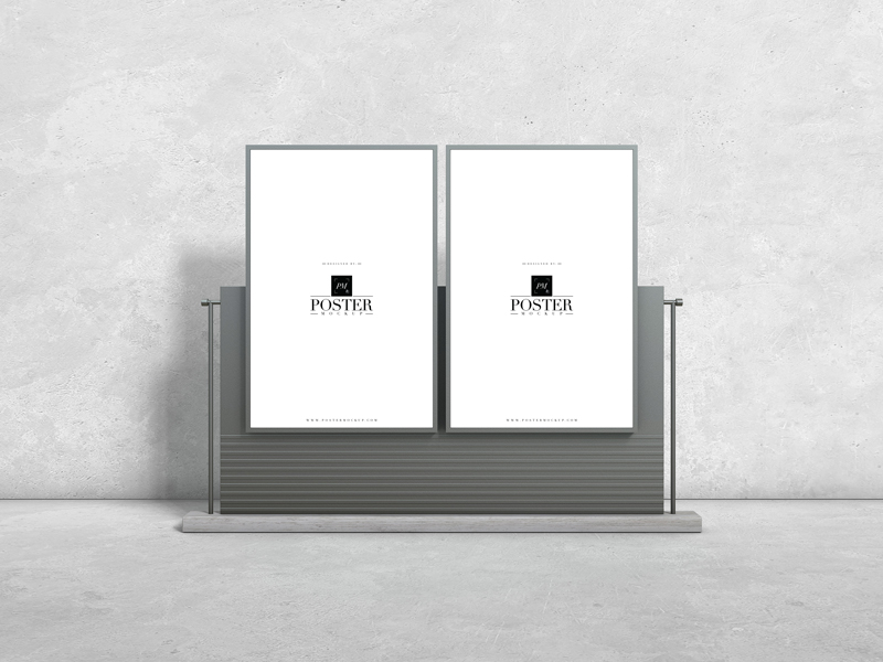 Free-Premium-Advertising-Stand-Poster-Mockup