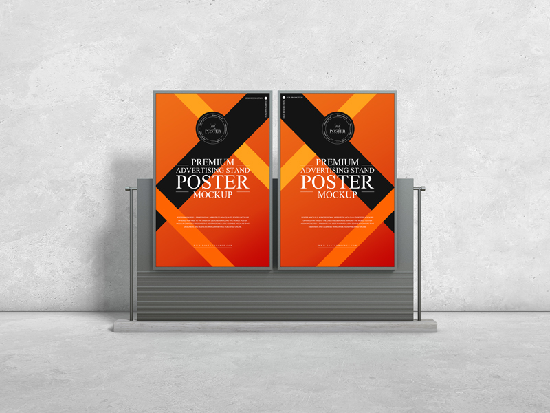 Premium-Advertising-Stand-Poster-Mockup