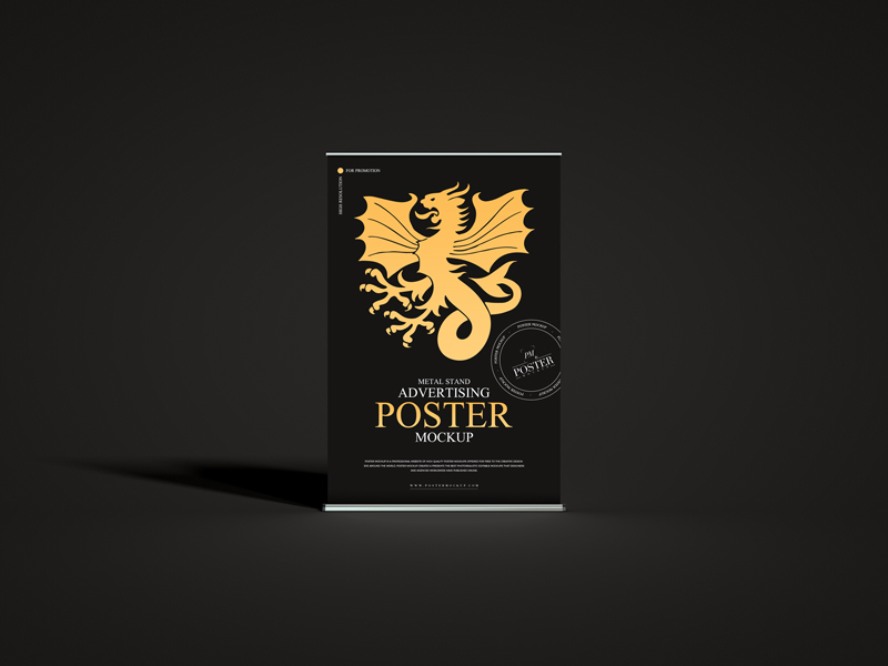 Free-Metal-Stand-Advertising-Poster-Mockup