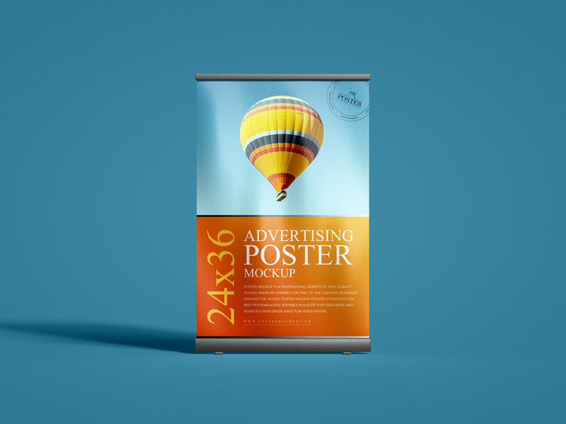 Premium-24x36-Advertising-Display-Poster-Mockup-Free