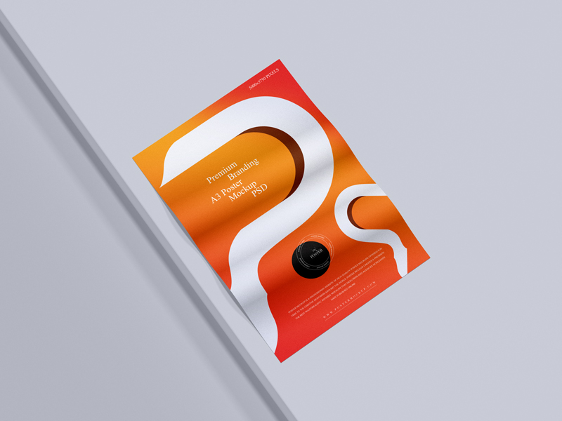 Free-Premium-Branding-A3-Poster-Mockup-PSD