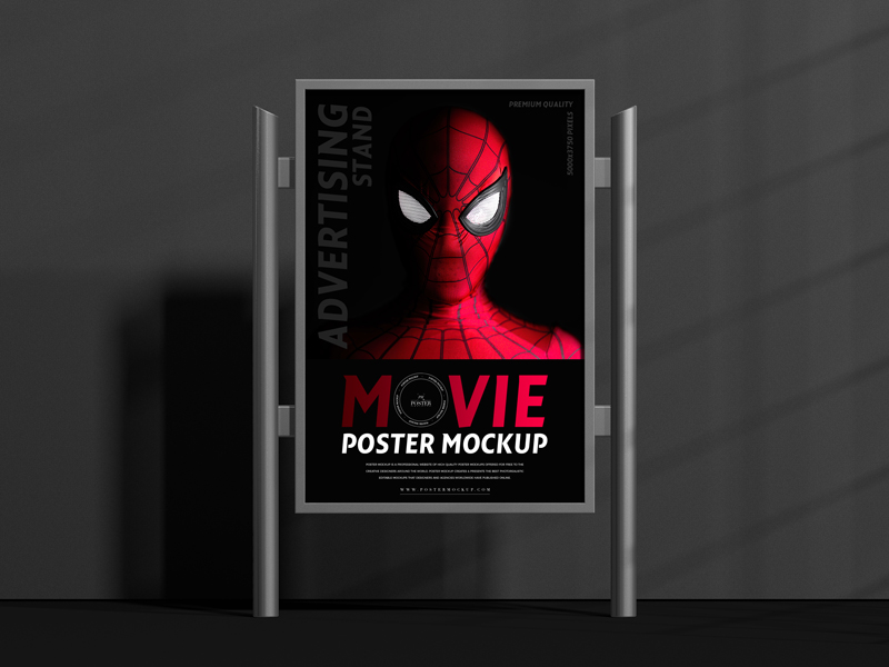 Advertising-Stand-Movie-Poster-Mockup-Free