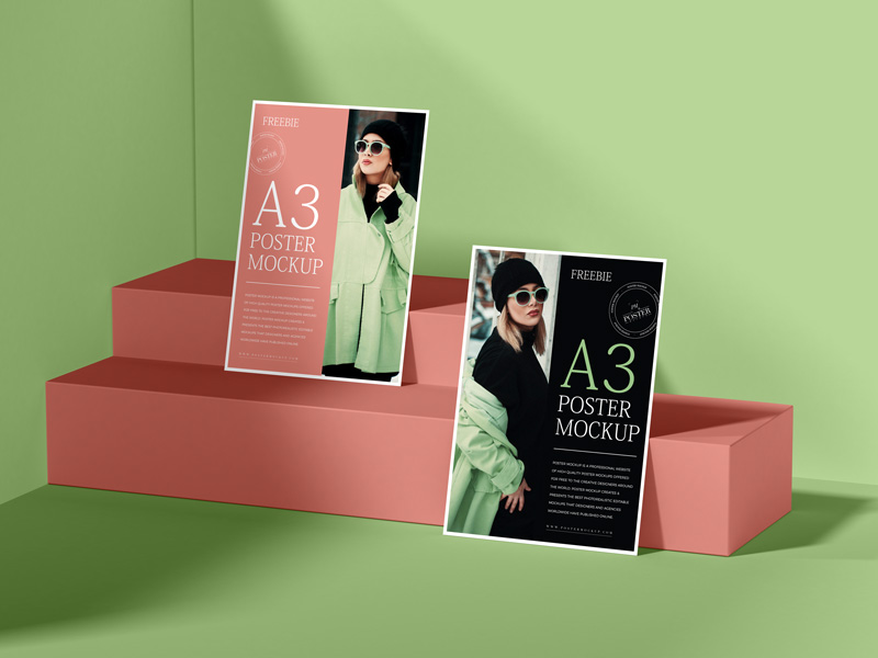 Premium-Brand-Identity-A3-Poster-Mockup-Free