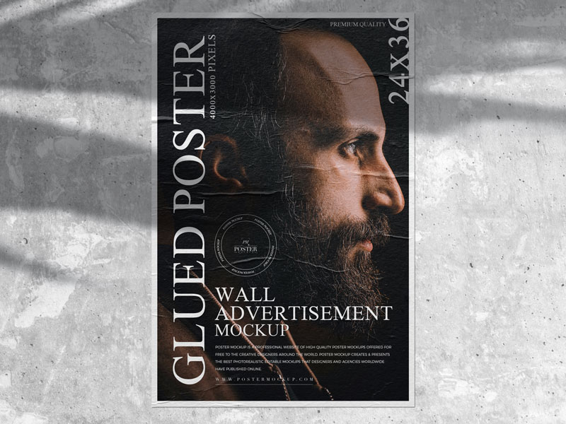 Free-Wall-Advertisement-Glued-Poster-Mockup