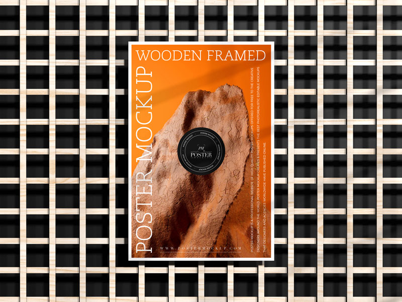 Wooden-Framed-Poster-Mockup