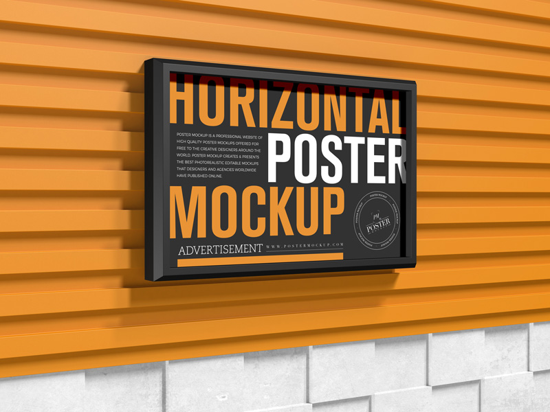 Elegant-Wall-Black-Framed-Horizontal-Poster-Mockup
