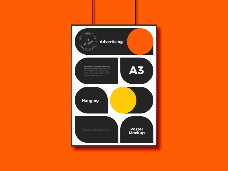 Free-PSD-Hanging-A3-Advertising-Poster-Mockup-1
