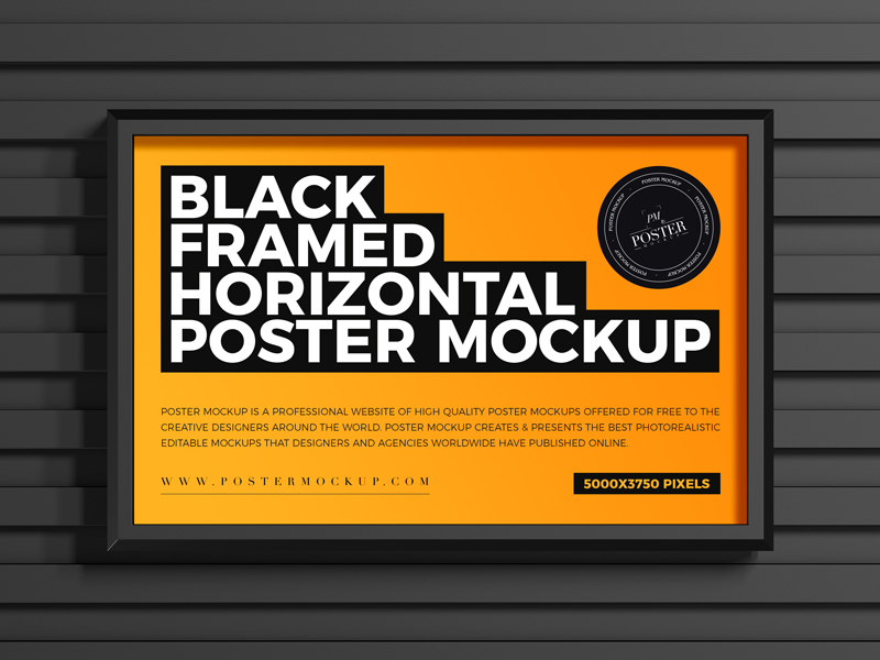 Free-Black-Framed-Horizontal-Poster-Mockup-1