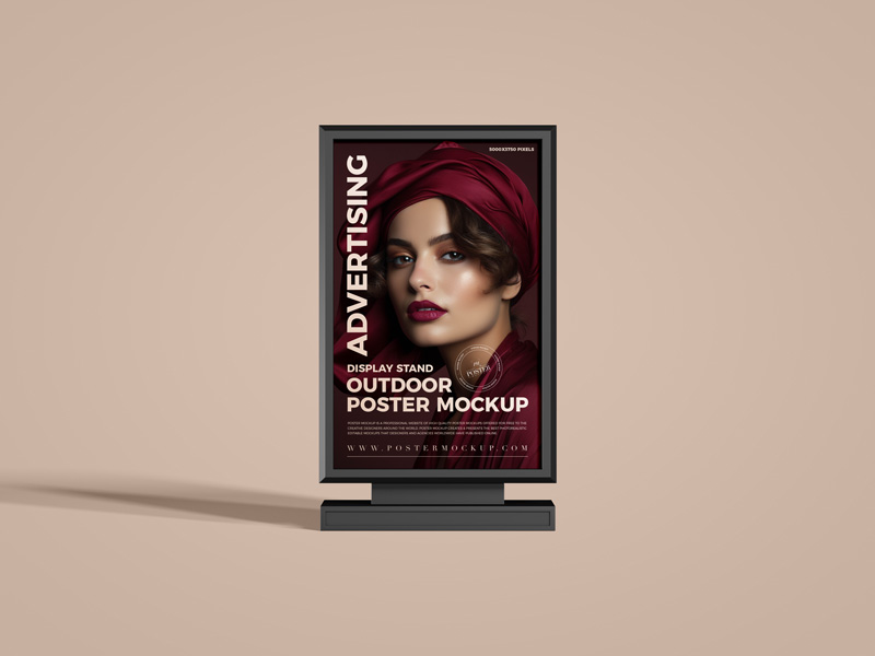 Free-Display-Stand-Outdoor-Advertising-Poster-Mockup-1
