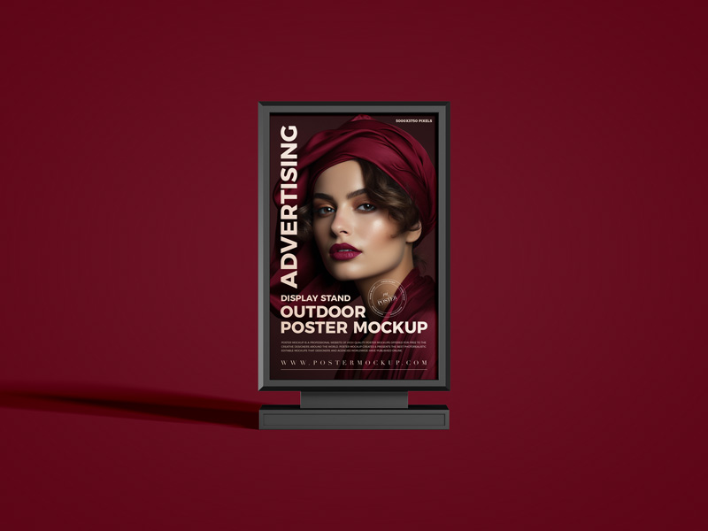 Free-Display-Stand-Outdoor-Advertising-Poster-Mockup-2