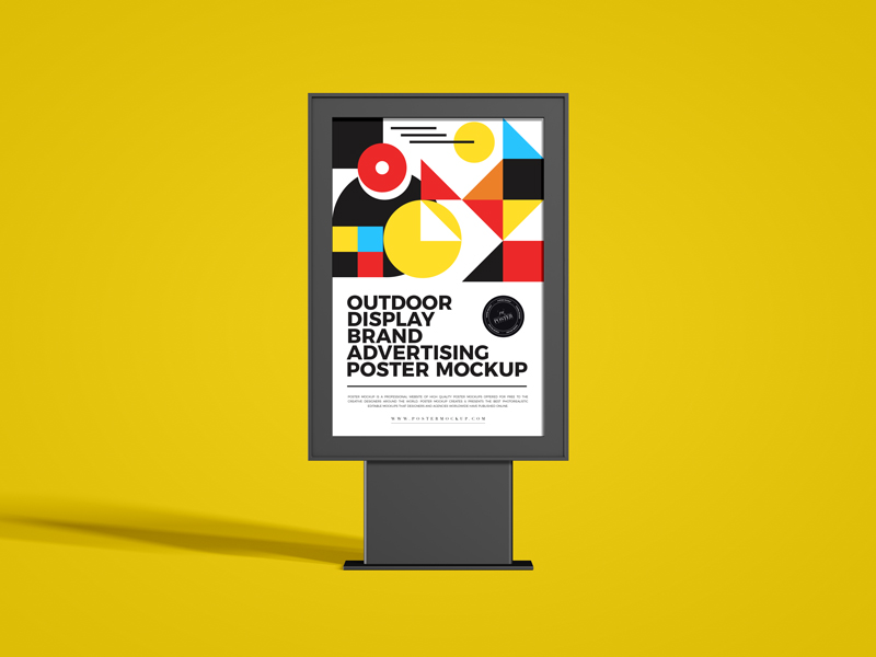 Free-Outdoor-Display-Brand-Advertising-Poster-Mockup-1