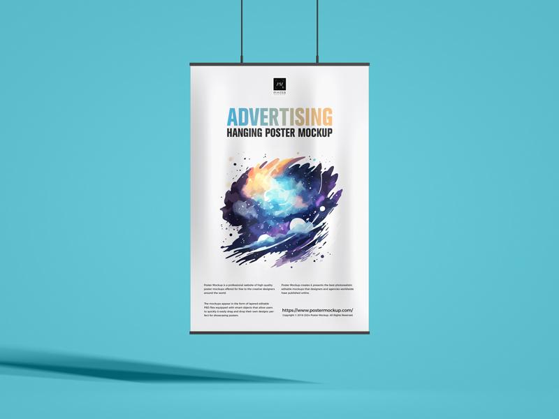 Free-Advertising-Hanging-Poster-Mockup-1