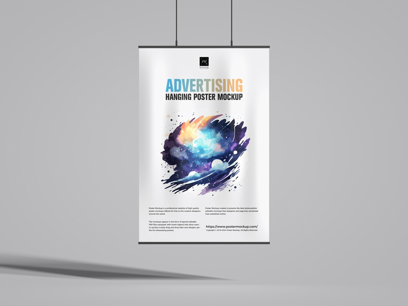 Free-Advertising-Hanging-Poster-Mockup